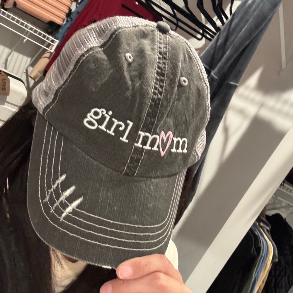 Gray 'Girl Mom' Baseball Cap